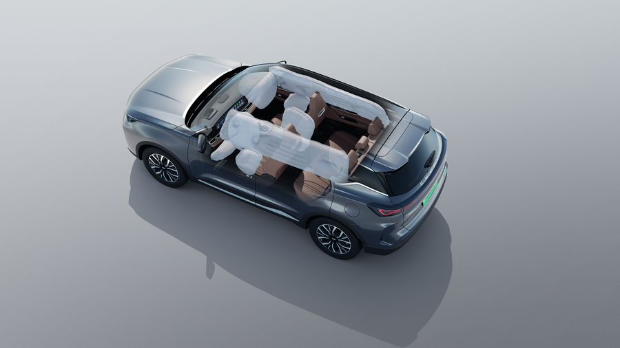 Chery Tiggo 7 Phev, 7 қауіпсіздік жастығы